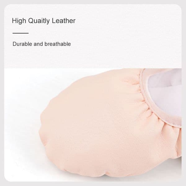 Leather Ballet Shoes Dance Slippers Waterproof Girls Split Suede Sole Dance Ballet Shoes Kids Durable Ballet Slippers