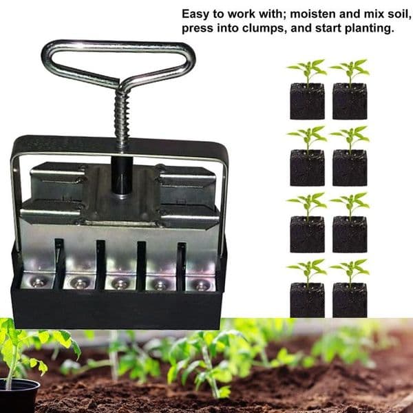 Soil Block Maker Handheld 20-Cell Soil Blocking Tool With Comfortable Handle Garden Blocking Tools For Protecting Seedling