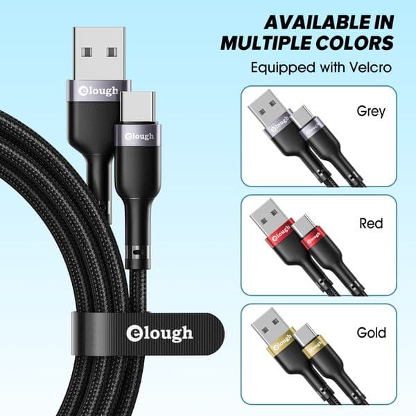 Elough USB Type C Cable Wire For Xiaomi Redmi Realme Poco Mobile Phone Fast Charging USB C Cable Type-C Charger Micro USB Cables