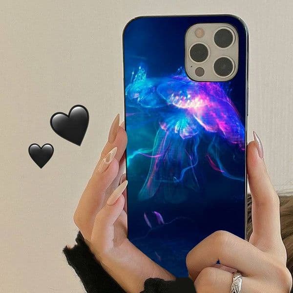 Colorful jellyfish underwater Phone Case for iPhone 11 12 13 mini pro XS MAX 8 7 6 6S Plus X 5S SE 2020 XR cover