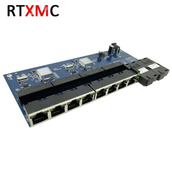 2G8E 8UTP&2SC 10/100/1000M Gigabit Ethernet switch Ethernet Fiber Optical Media Converter Single Mode 8*RJ45 UTP and 2*SC fiber