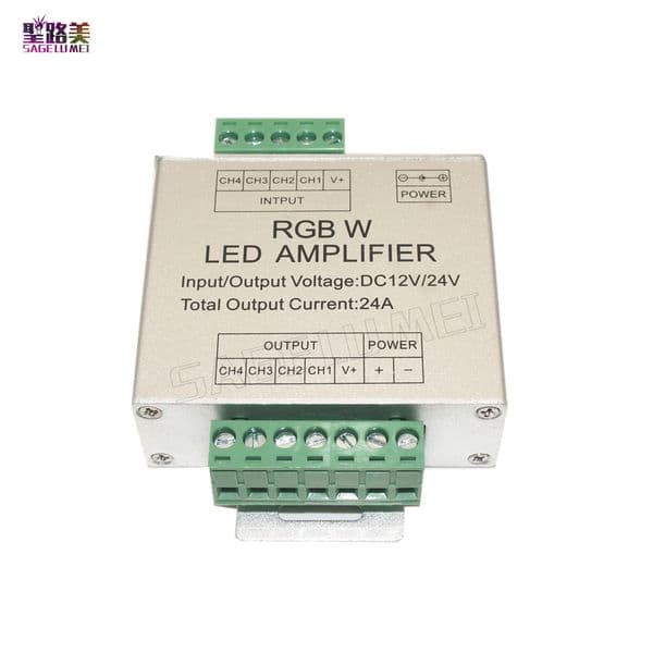 LED RGBW / RGB Amplifier DC5V - 24V 12V 24A 30A Output for RGBCCT / RGBW / RGB LED Strip Tape Power Repeater Console Controller