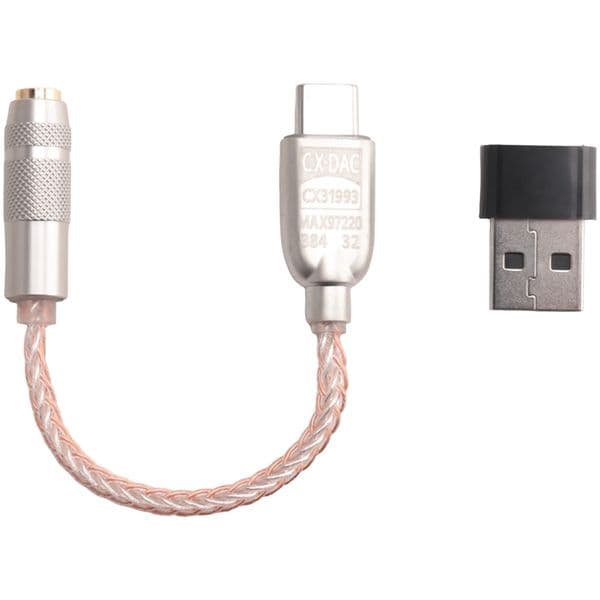 Audio Adapter Digital Audio Amplifier CX31993 MAX97220 Dual Chip Type-C-3.5Mm AMP Hifi PCM 32Bit/384Khz Headphone DAC