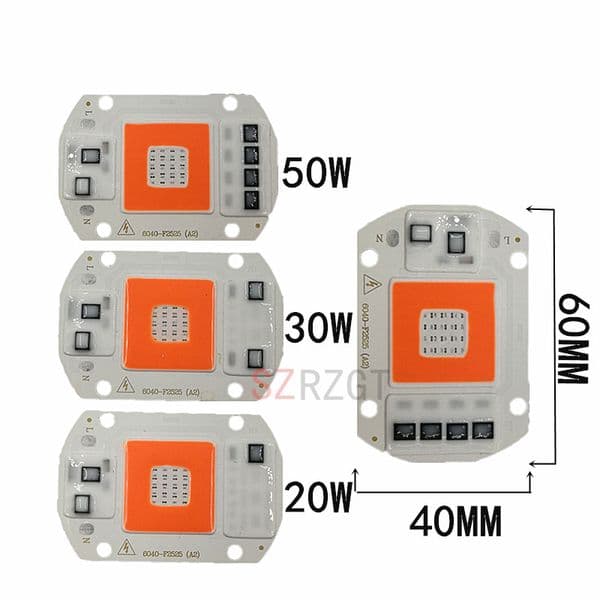 LED COB Plant Grown Light Chips 20W 30W 50W High Power Full Spectrum For Indoor Garden Hydroponic Grow Lamp Beads