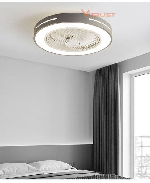 Modern Ceiling Fan Lights Dining Room Bedroom Living remote control Fan Lamps Invisible Ceiling Lights Fan Lighting Small Office
