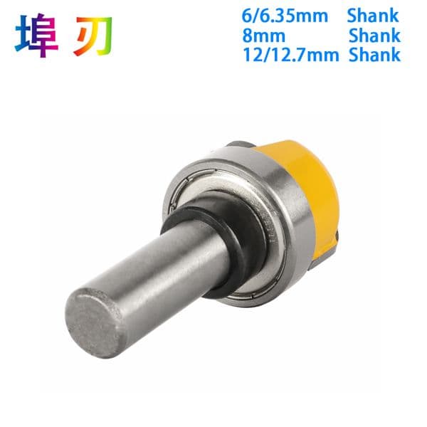 1pc 6mm/6.35mm/8mm Shank 1-1/8 Diameter Bowl Tray Router Bit Round Nose Milling Cutter with Bearing for Wood Woodworking LT079