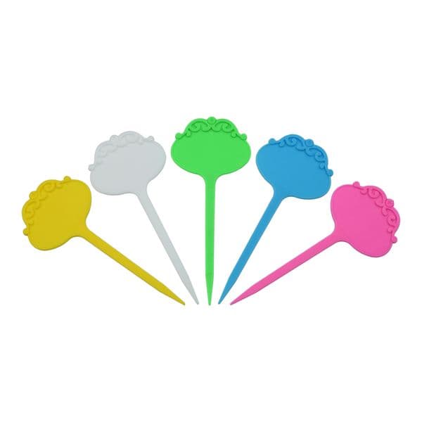 20pcs/lot Flower Shape Plant Label Marker Stake Name Tag Reusable PP 16*6.5cm Insertable Soil Red/Blue/Yellow/White/Green Decor