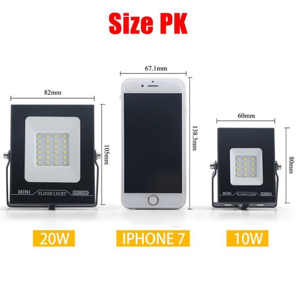 ZHMZH 220V LED Flood Light 10W 20W 30W 50W 100W 150W Waterproof IP67 Mini Ultrathin Lightweight Outdoor Lights Floodlight