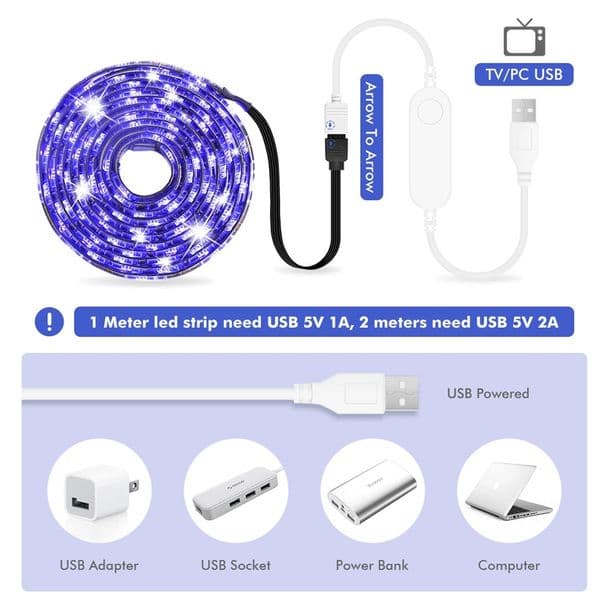 Tuya WiFi smart APP USB controller 5050 RGB LED stirp DC5V Work with Alexa Google Voice APP Control TV PC BackLight