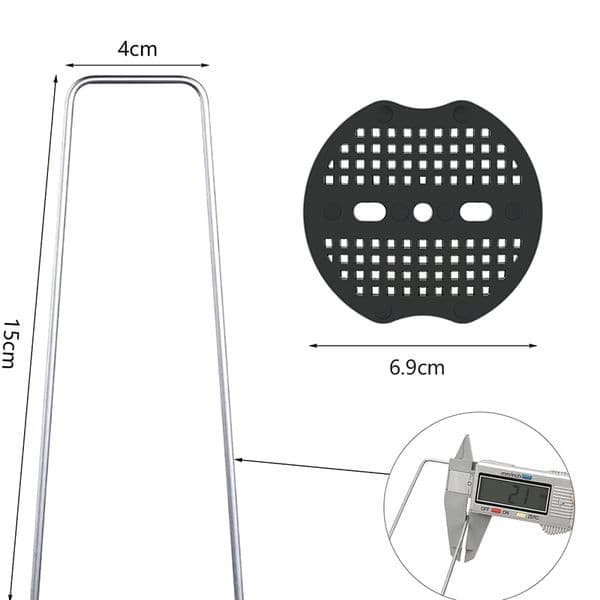 40Pcs Garden Stakes Sardine Tarp With 40 Washers Fixing Stakes For Tarp Cover Weed Fabric Weed Cloth Tent Ground Sheets