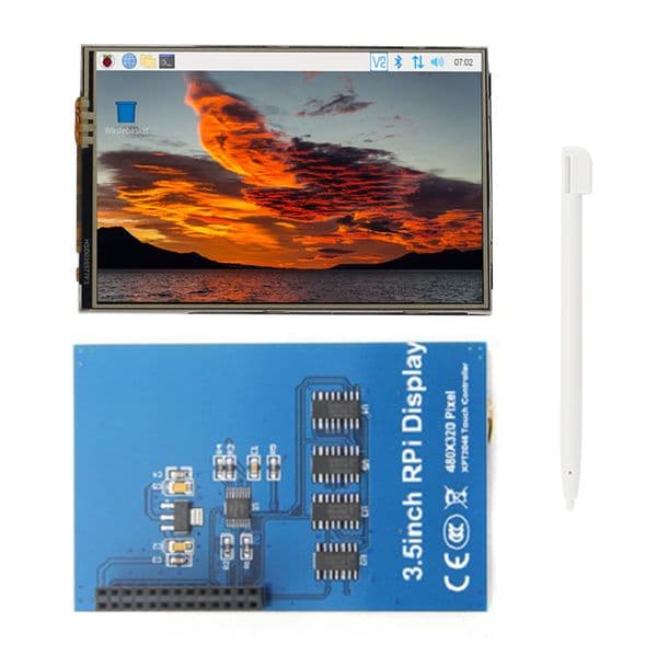 3.5 Inch Touch Screen for Raspberry Pi 480x320 LCD SPI Interface 5 / 50 FPS TFT Display Module for Pi 4B 3B+ 3B Zero