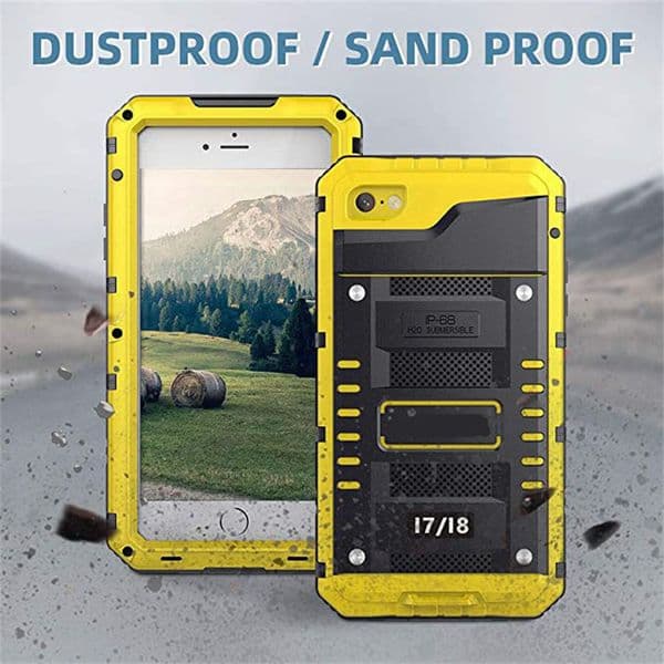 Heavy Duty Waterproof Case for iPhone, Military Grade, Armor Metal Case, Full Body Protective, Rugged, Shockproof, iPhone 8 11