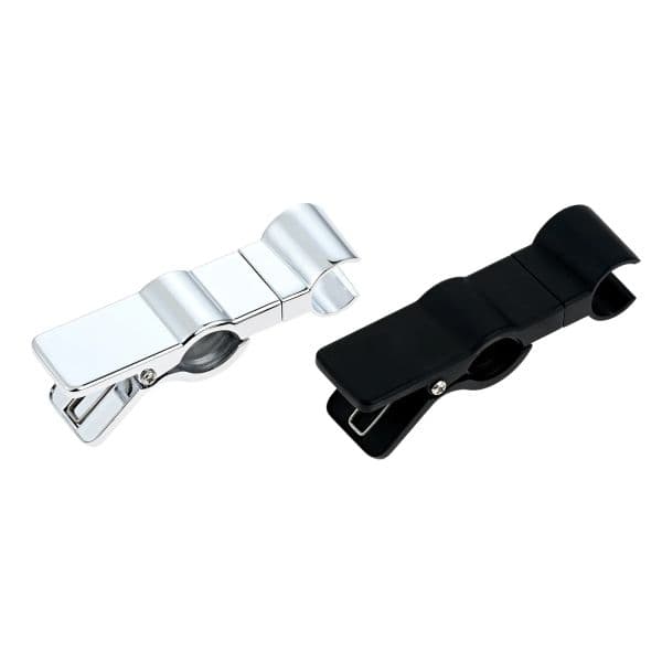 1pc Shower Head Holder Adjustable Clip Butterfly Clamp for 22-25mm Bathroom Rod Lifting Shower Sliding Rail Buckle Black/Silver