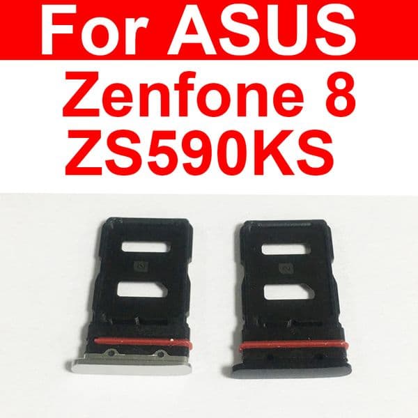 Sim Card Tray Holder For ASUS Zenfone 8 ZS590KS Sim Card Slot Socket Adapter SIM Card Connector Repair Replacement Parts