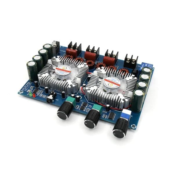 TDA7498E 2*160W+220W Bluetooth 5.0 Power Subwoofer Amplifier Board 2.1 Channel Class D Home Theater Audio Stereo Equalizer Amp