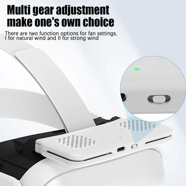 1set For Oculus Quest 3 Fully Ventilated Cooling Fan VR Protective Mask For Quest3 Fan With Mask VR Accessories