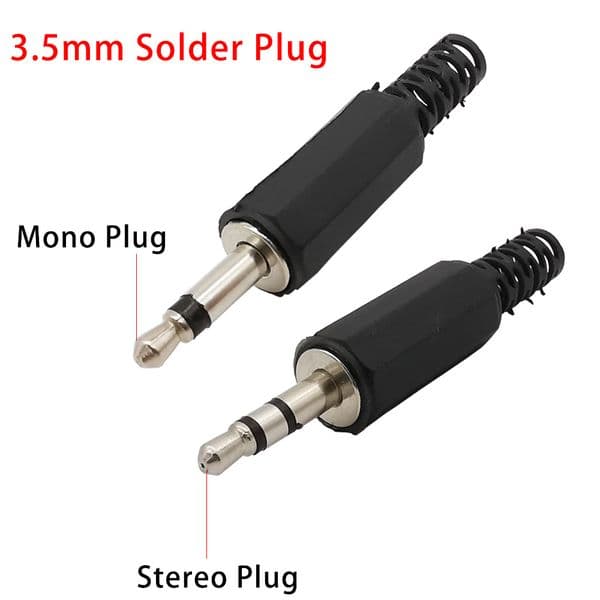5Pcs/Lot Solder Type 3.5mm Jack Headphone Replacement Repair Plug Connector 3.5mm 2/3 Pole Stereo Mono DIY Audio Cable Connector