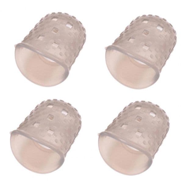 4Pcs/Set Silicone Guitar Fingertip Protectors Ventilated Design Non-slip Finger Guards Playing Piano Ukulele Musical Instrument