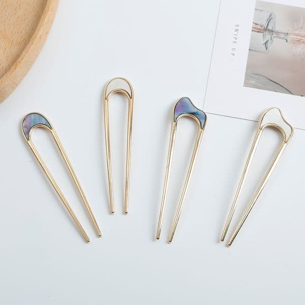 Japan Retro Hair Sticks Women Hairclip Simplicity U Shape Girls Hairpins Hair Sticks Pin Hair Combs Bridal Headwear Headdress