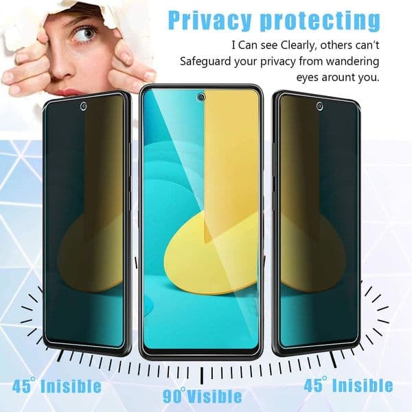 2 PACK Privacy Filter Tempered Glass Film AntiSpy Shield Screen Protector for Nokia X10/Nokia X20 2021/Nokia C20 Plus C10 film