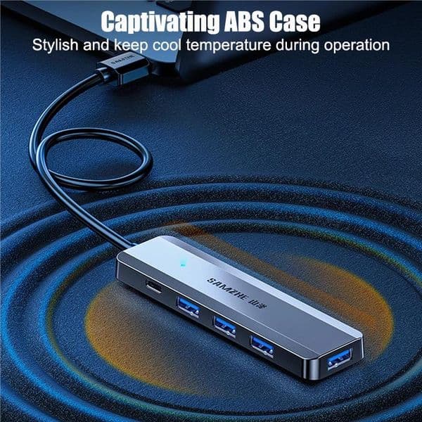 SAMZHE USB C HUB RJ45 PD 100W Adapter USB 3.0 5Gbps HUB USB HUB For Macbook Air Pro iPad Laptop Desktop PC Adapter