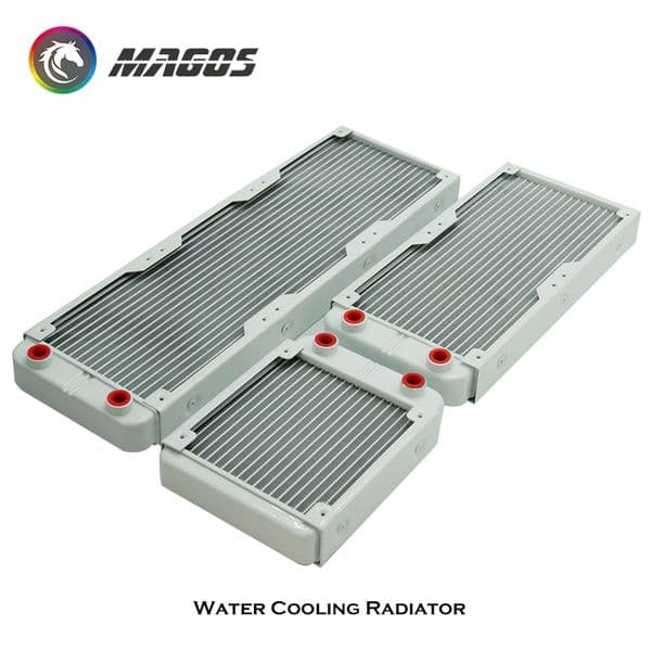 PC Water Cooling Radiator Aluminum Multi-Channels 30mm Thin Liquid Row Support 12CM Fan,80/90/120/240/360mm Black/White