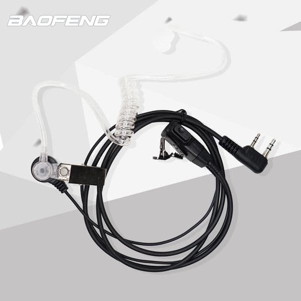 2025 new air acoustic tube 2 pin ppt earpiece for walkie talkie headset radio throat mic microphone baofeng uv5r uv82 bf888s accessories fr