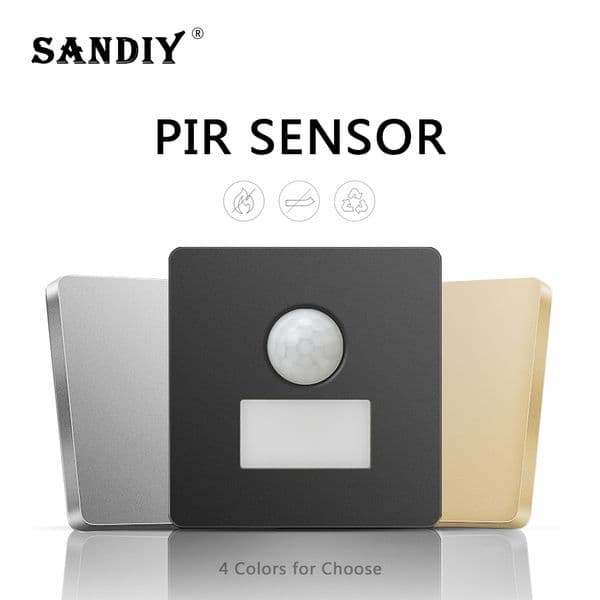 SANDIY Sensor Wall Light Recessed Staircase Lamp PIR Sensor Nightlight for Home Step Foyer Aisle Corridor Kitchen 86mm Box 1W/2W