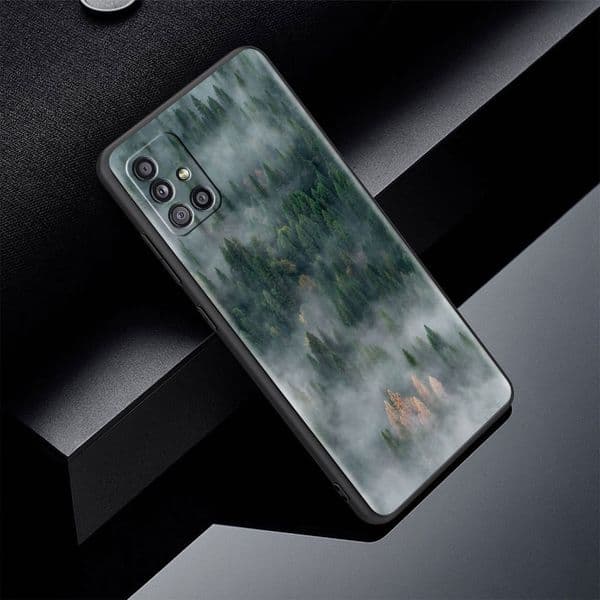 Black White Mountain Funda For Samsung A51 A12 A52 A21s A71 Soft Cove for Galaxy A32 A31 A02s A72 A11 A41 A22 A42 Phone Case