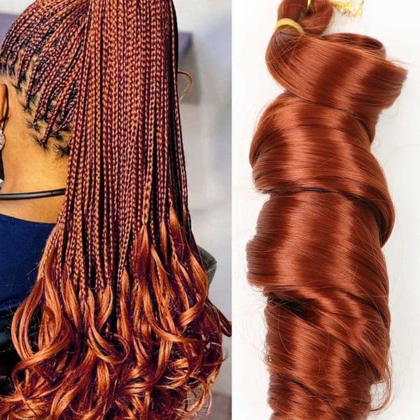 Hair Wefts Qu large roll 24 French Loose spiral Crochet Brai ds Hai Q240625