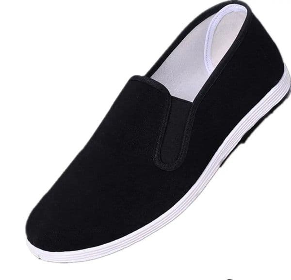 Chinese Kungfu Shoes Black Chinese Traditional Kung Fu Shoes Tai Chi Wushu Shoes Old Peking Shoes Martial Art Sneakers 35~44 250225BJ