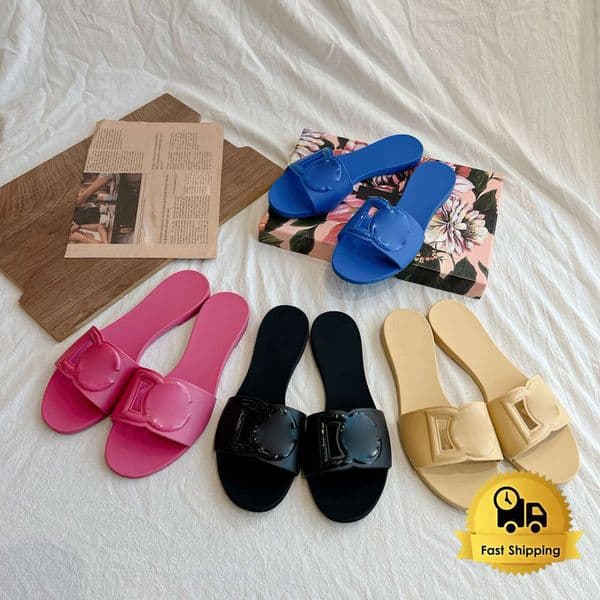 Sandles For Women Designer Slippers Rubber Leather Mules Flat Heels Woman Claquette Luxe Hollowed Out Slides Summer Room Outdoor Shoes Sandals 869 282 ff
