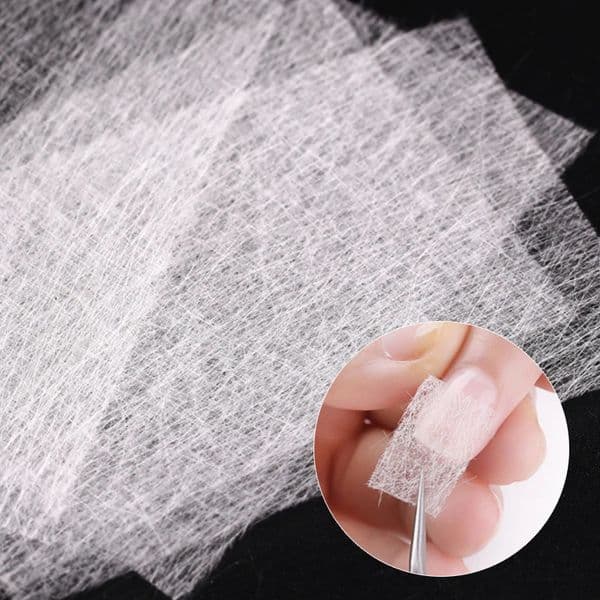 10Pcs Silk Fiberglass For Nail Extension Form Non-Woven Silks UV Gel Building Fiber French Acrylic DIY Manicure Accessories 240625