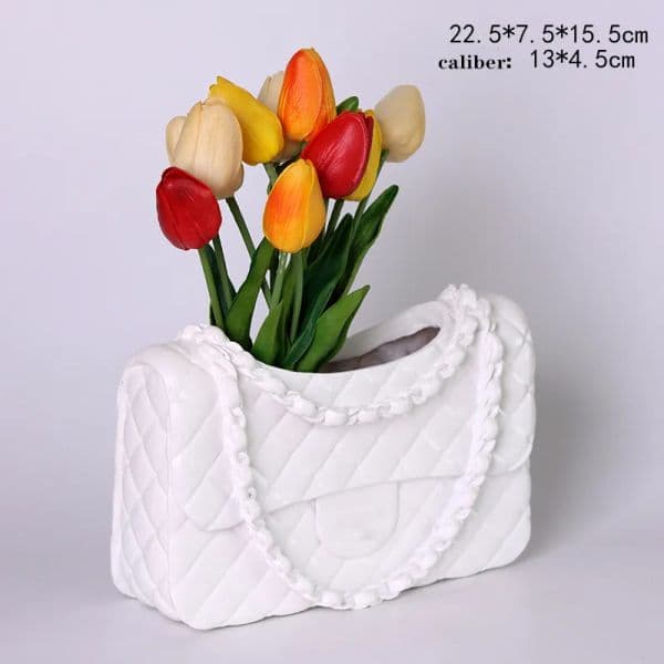 Luxury Designer Modern Decorative Vase - Simple Shape Tabletop Flower Basket For Home Decor, White Black Pink Free Shipping