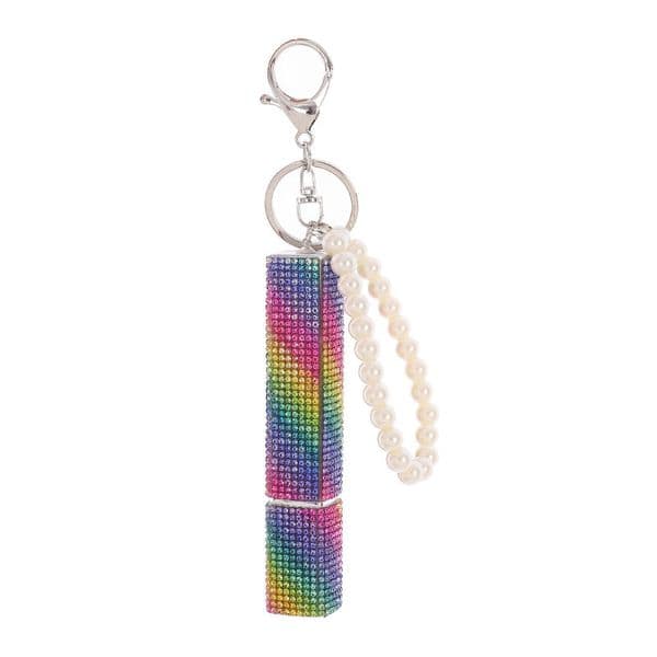10ml Empty Diamond Spray Pearl Beads Cute Keychain Leakproof Portable Refillable Perfume Travel Bottle Botella De Viaje De Perfume Recargable Portatil
