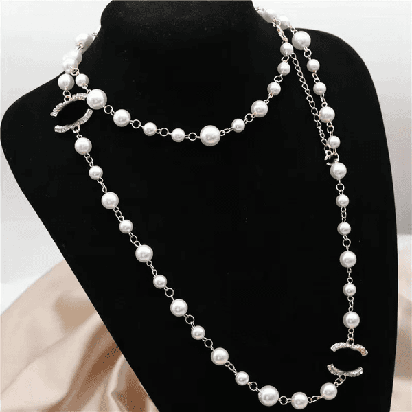 Classic Diamond Pendant Designer High Quality Pearl Women's Necklace Wedding Anniversary Jewelry Gift