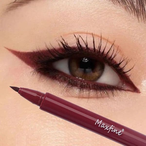 Waterproof Matte Red Liquid Eyeliner Pencil Ultra-thin Long Lasting Quick Dry Smooth Black Eye Liner Pen Korean Makeup Cosmetics 240625