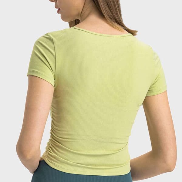 Short Sleeve Yoga Shirts Sports Top Fitness Yoga tee Gym Sports Wear for Women Gym Femme Jersey Mujer Running outfits
