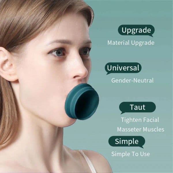 Facial Exerciser For Muscle Facial Masseter Trainer Face And Neck Exerciser Double Chin Reducer Silicone Facial Exerciser