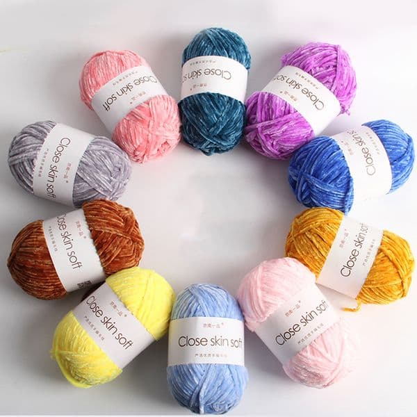 100g / 1pcs Count Chenille Velvet Wool Thick Warm Yarn Manual DIY Crochet Yarn Knitting Wool Baby Usable Wool Series Crochet Par