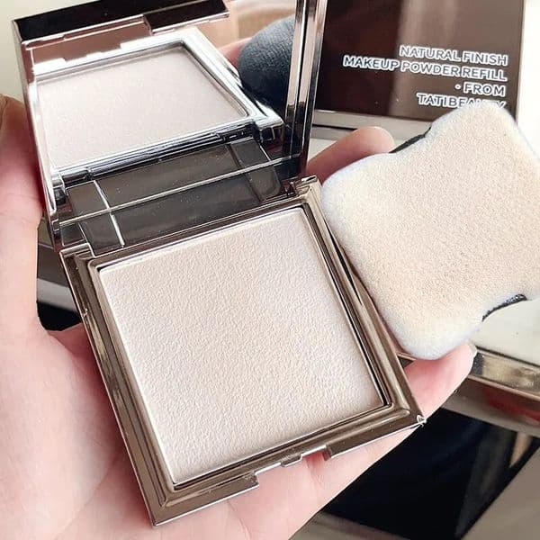 TATIBEAUTY Small Silver Block Powder Soft Focus Oil Control Setting Powder Concealer Pore Light Powder Loose Powder 240627