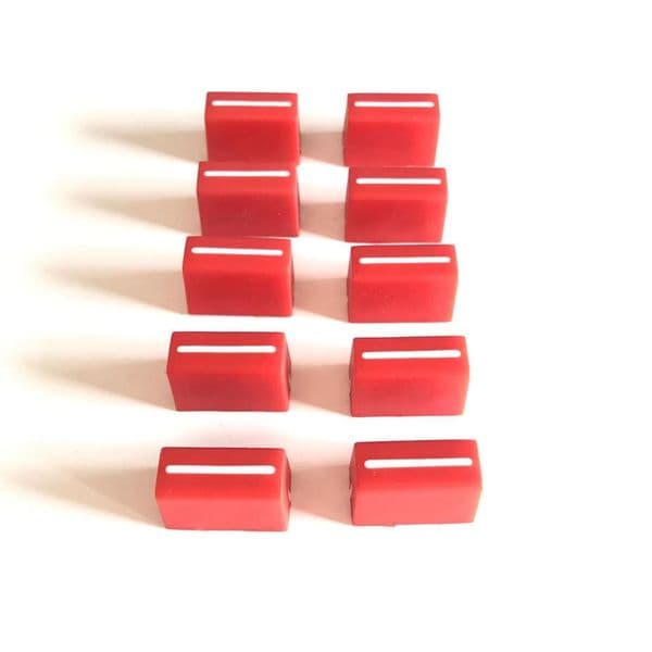 Colorful Crossfader Knob Cap 3 Pack Rubberized Red For Rane For Pioneer DJ For Vestax Numark For Denon