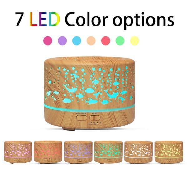 700ml Wood Grain Aroma Diffuser Home Humidifiers Color Light Essential Oil Diffuser Aromatherapy Electric Oil Difusor