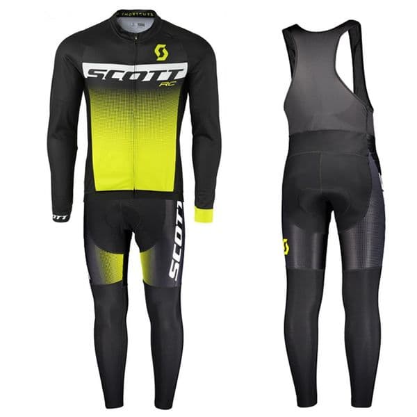 2024 SCOTT Long Sleeve Cycling Jersey Set 2022 Mtb Bicycle Clothing Bicycle Maillot Ropa Ciclismo Mans Bike Clothes Cycling Set
