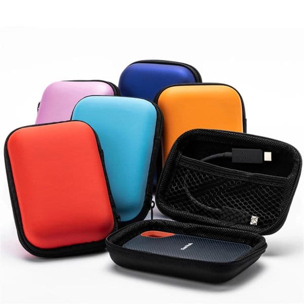 Mini Travel Storage Bag Reusable for Headphone Zipper Bag Portable Data Cable Cord Organizer Electronics EVA Storage Case