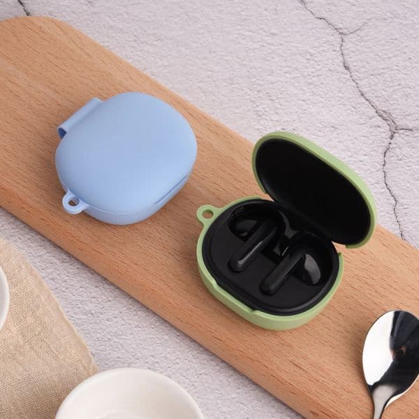 Earphone Case Portable Headphone Shell Silicone Headphone Case Cover Dustproof with Carabiner Accessories for Redmi Buds 4 Lite