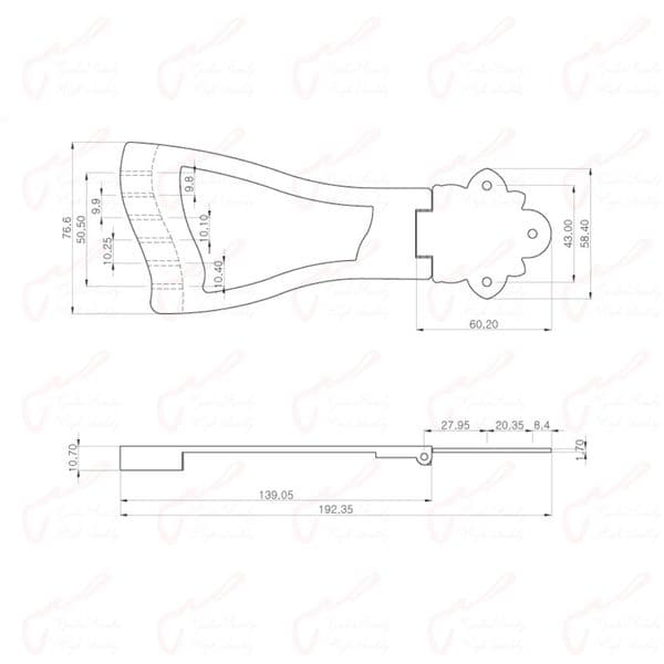 Jazz Guitar Bridge Trapeze Tailpiece For Hollow Body Archtop Guitar Accessories