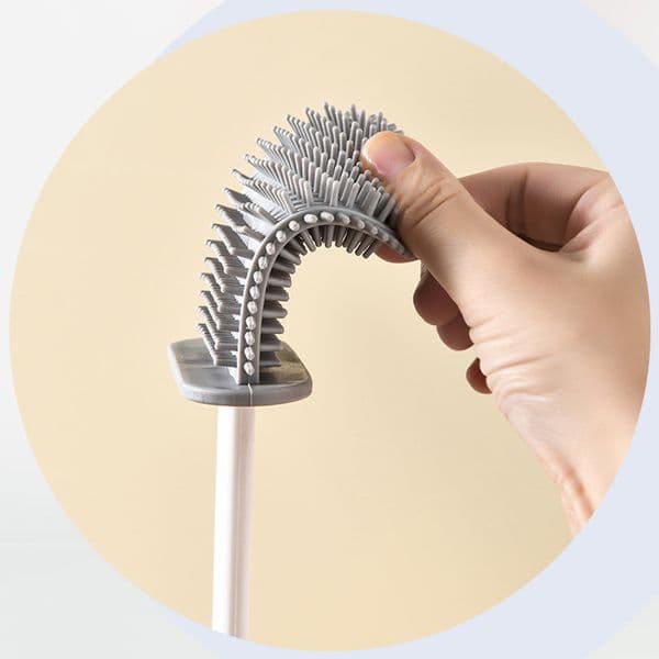 IZEFS Multifunctional Toilet Brush TPR Brush Head WC Cleaning Tool Darin Base For Water Quick Draining Bathroom Accessories Sets