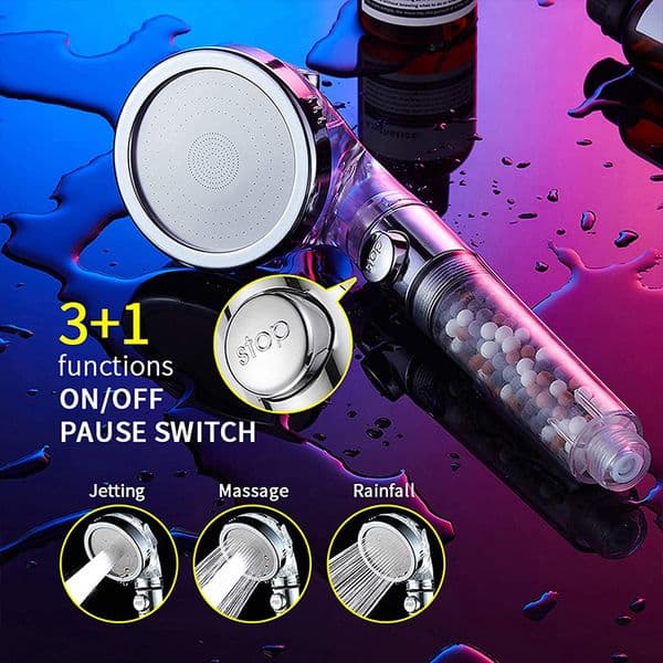 Zhang Ji New Bathroom 3 Modes Adjustable With Pausing Switch High Pressure Hand Held Detachable and Removable Filter Showerhead