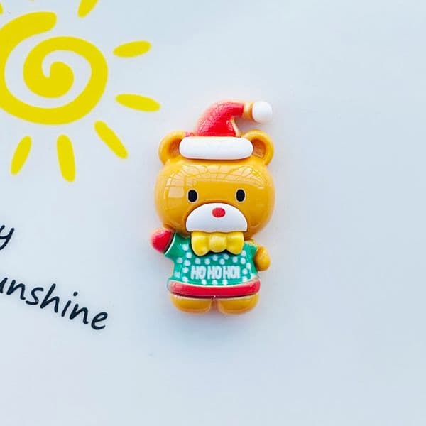 10 Pcs New Mini Kawaii Christmas Series Resin Flat Back Cabochons Scrapbook Diy Party Hairpin Accessories Decorate Craft K93